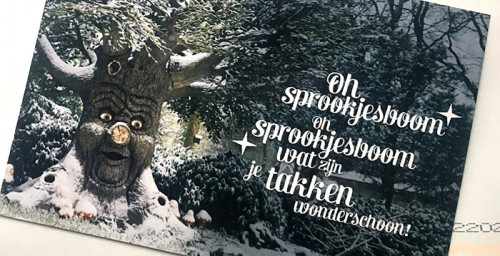 Kerstkaart - Sprookjesboom